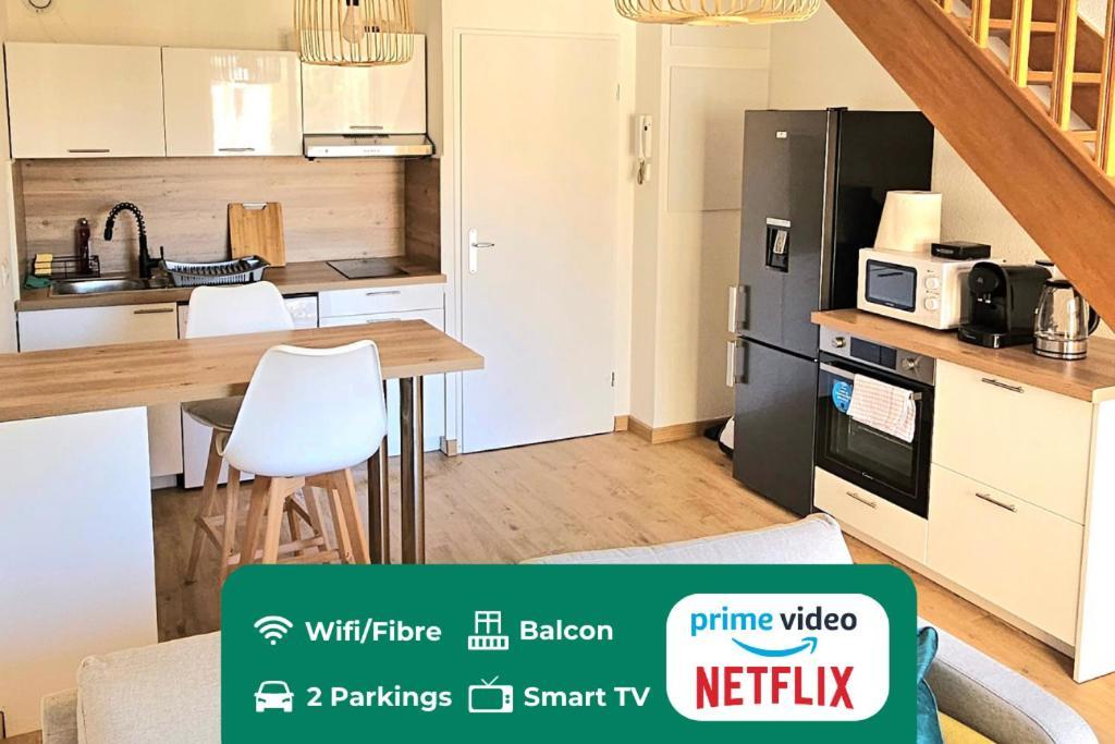 T3 Duplex Thonon Centre - Parking - Gare - Thermes Exterior foto